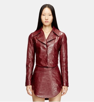 Veste ajustée en tissu enduit - Diesel - Rouge