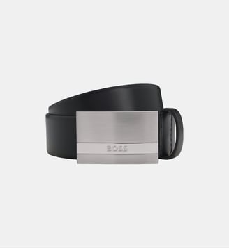 Ceinture modèle Baxton en cuir italien - BOSS - Noir