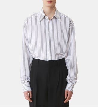 Chemise Ample En Popeline De Coton À Rayures - Lanvin - Blanc