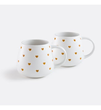 Lot de 2 mugs imprimé coeurs La Redoute Interieurs