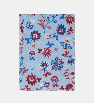 Écharpe ilaura - Motif floral - Caroll - Bleu gris