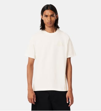 T-shirt jersey épais blason brodé - Lacoste - Blanc