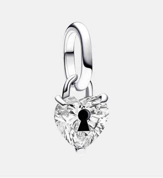 Mini Charm Pendant Cœur Serrure - Pandora - Argenté