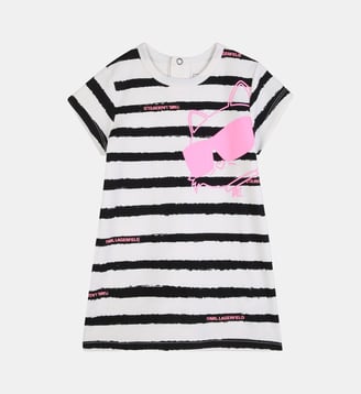 Robe manches courtes - Karl Lagerfeld Kids - Crème