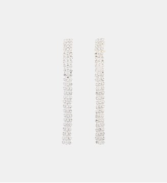 Boucles d'oreilles clips - pendantes strassées argentées - Balaboosté - Argenté
