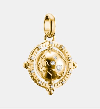 Charm globe terrestre avec zirconia blanc - Thomas Sabo - Or