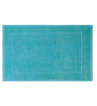 Tapis de bain pur coton - Garnier Thiebaut - Bleu lagon