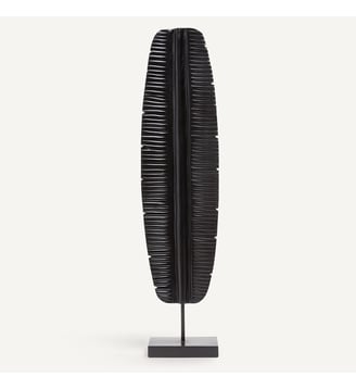 Bibelot sur socle, en teck brûlé - AM.PM - Noir