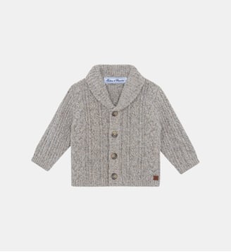 Cardigan - Moka laine maille torsadée - Tartine Et Chocolat - Beige