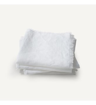 Lot de 4 serviettes de table en lin lavé AM.PM