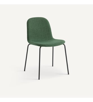 Chaise tissu natté chiné - AM.PM - Vert jungle