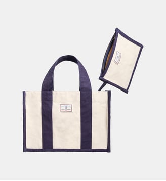 Sac cabas Alicia M - Ines de la Fressange Paris - Bleu marine