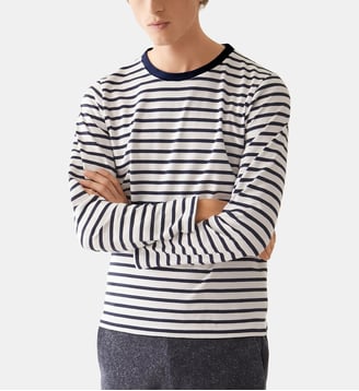 Marinière rayée bleue - Le Slip Francais - Blanc