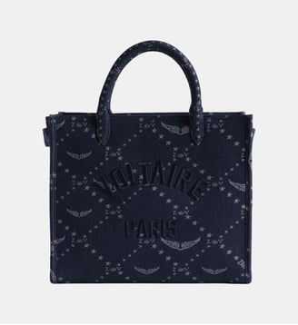 Sac Angel Tote Denim Monogram - Zadig&Voltaire - Bleu silent