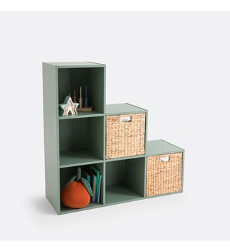 Meuble de rangement 6 cases escalier - La Redoute Interieurs - Eucalyptus
