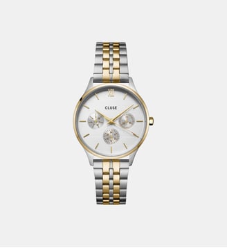 Montre Minuit Multifunction Blanc CW10704 - Cluse - Argenté
