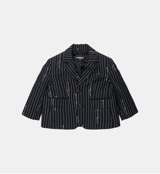 Veste à rayures avec logo allover Dsquared2