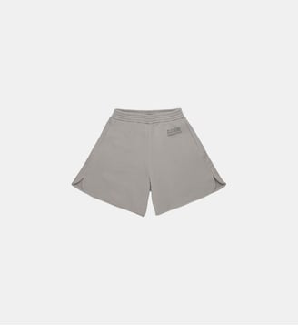 Short en molleton avec logo - MM6 Maison Margiela - Gris moyen