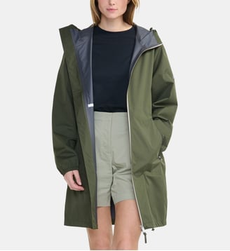 Parka imperméable mi-longue à capuche Rainpack 90 - Aigle - Kaki