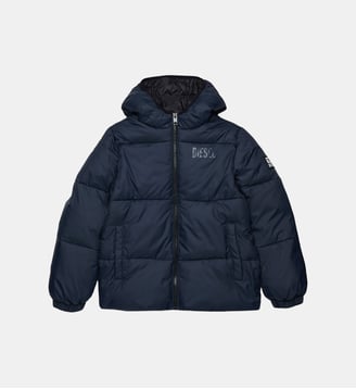 Veste matelassée avec logo - Diesel Kids - Bleu marine