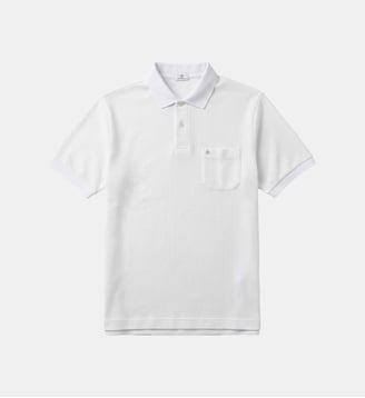 Polo manches courtes en coton gaufré - Serge Blanco - Blanc