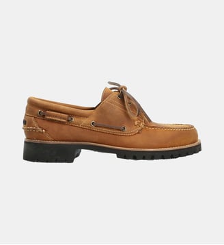 Bateau camden - cuir velours - Fairmount - Marron clair