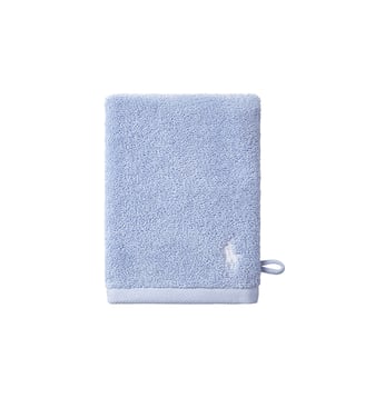 Gant de toilette  en coton - Ralph Lauren Home - Bleu clair