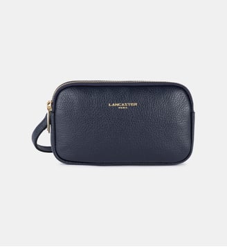 Double pochette Dune en cuir - Lancaster - Bleu foncé
