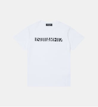 T-shirt avec logo sur la poitrine - Dsquared2 - Blanc
