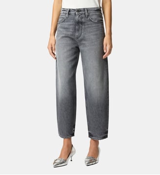 Jean ballon en denim gris - Pinko - Gris foncé