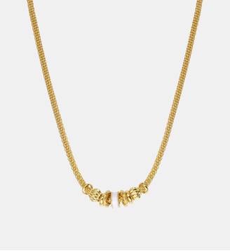 Collier ajustable   doré à l'or fin - Alicudi - Satellite - Blanc