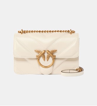Petit sac à main love bag one en cuir - Pinko - Noir or antique