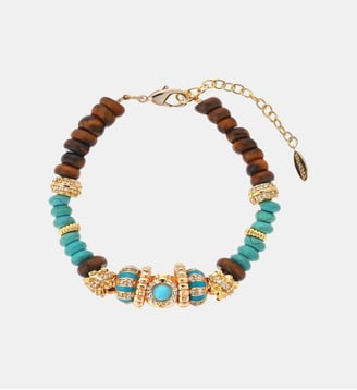 Bracelet réglable de perles TUXI - Hipanema - Bleu turquoise