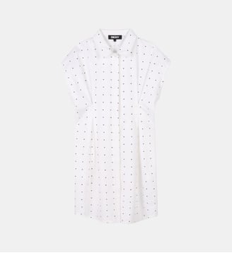 Robe manches courtes - DKNY - Blanc et noir