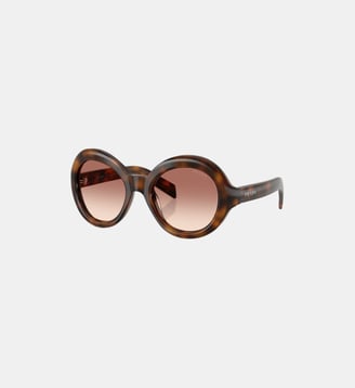 Lunettes de soleil Rond PR D08SU - Prada - Genévrier écaille de tortue