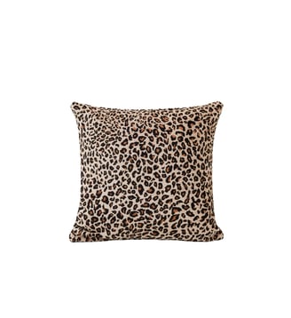 Housse De Coussin  Chenille motif léopard - Madura - Beige et fauve