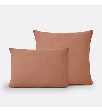 Taie d'oreiller unie gaze de coton La Redoute Interieurs