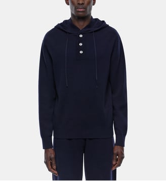 Pull en laine certifiée et coton - Fursac - Marine