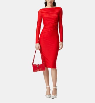 Robe mi-longue ajustée en jersey Pinko