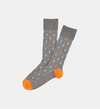 Chaussettes en coton - Pince sans rire - Arthur - Gris