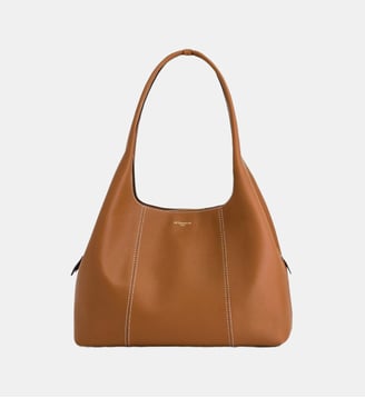 Sac porté épaule moyen modèle Juliette en cuir grainé - Le Tanneur - Tan