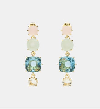 Boucles d'oreilles 4 pierres la diamantine acqua azzura - Les Néréides - Bleu