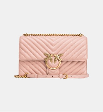 Sac bandoulière moyen love bag one chevron - Pinko - Rose pâle