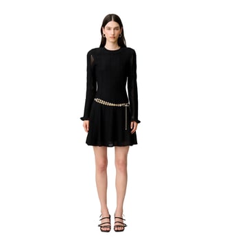 Robe patineuse maille lurex - Claudie Pierlot - Noir
