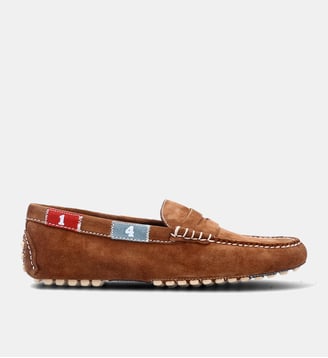 Mocassin driver hampton - cuir velours - Fairmount - Marron
