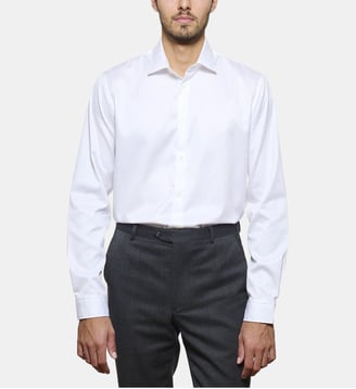 Chemise blanche en twill coupe droite - Atelier Privé - Blanc