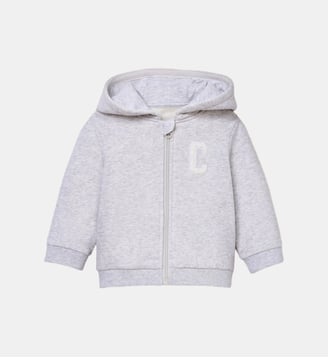 Hoodie zippé   - Coton biologique - Cyrillus - Gris chiné