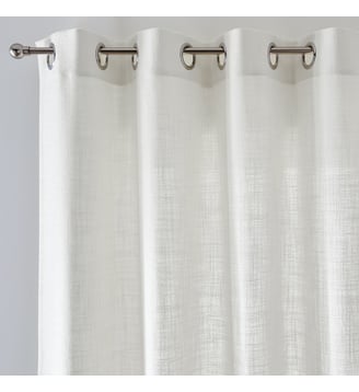 Rideau à oeillets, 50% polyester recyclé - La Redoute Interieurs - Écru