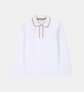 Polo manches longues - BOSS Kidswear - Blanc