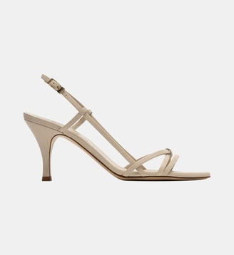 Lina - Sandales En Cuir Nappa Latte - Parallèle - Latte